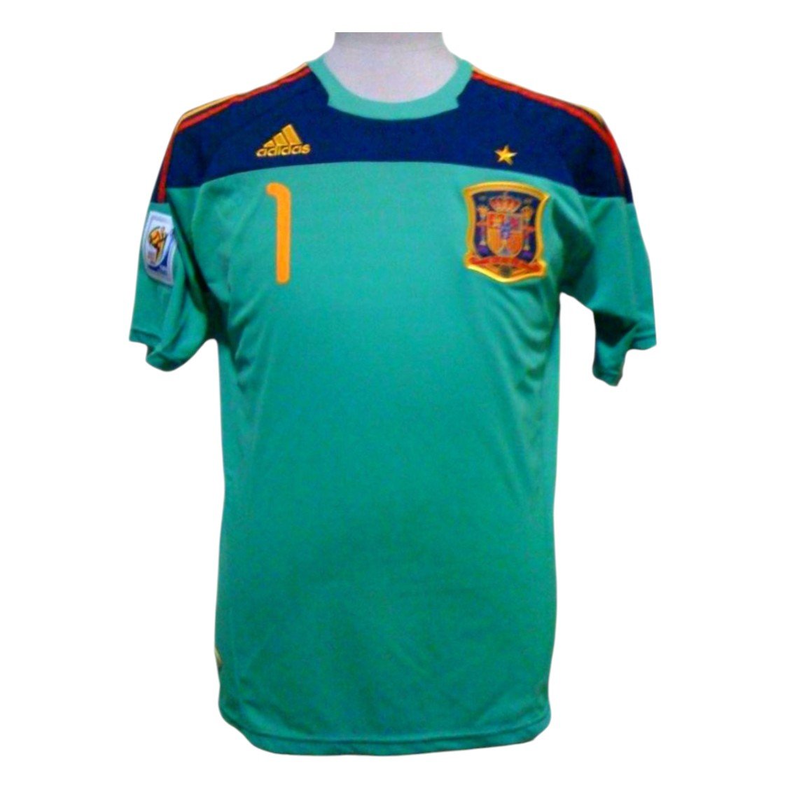 Camiseta España 2010 1ª equipación portero talla niño