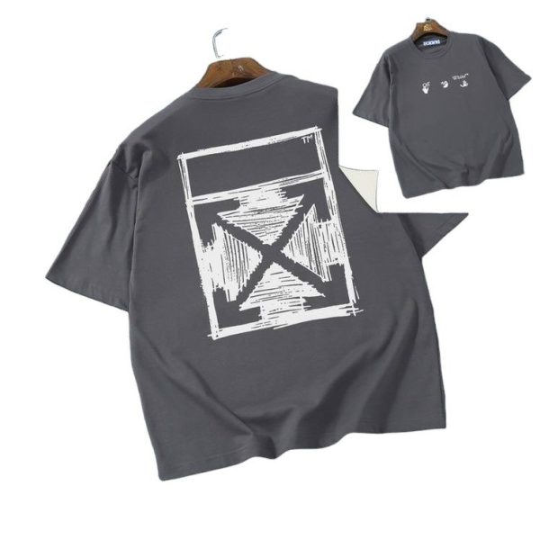 Camiseta Off-White Oversize Gris Oscuro
