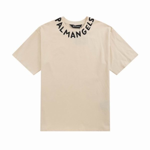 Camiseta Palm Angels Beige Cuello