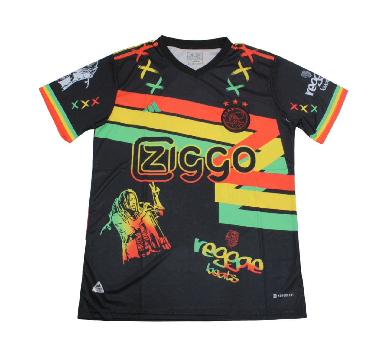 Concepto camiseta Ajax x Bob Marley 23/24