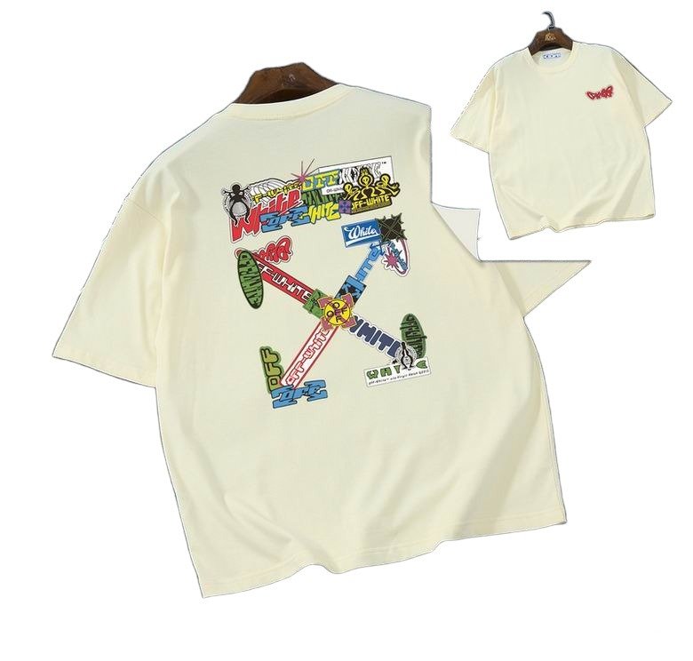 Camiseta Off-White Oversize Crema