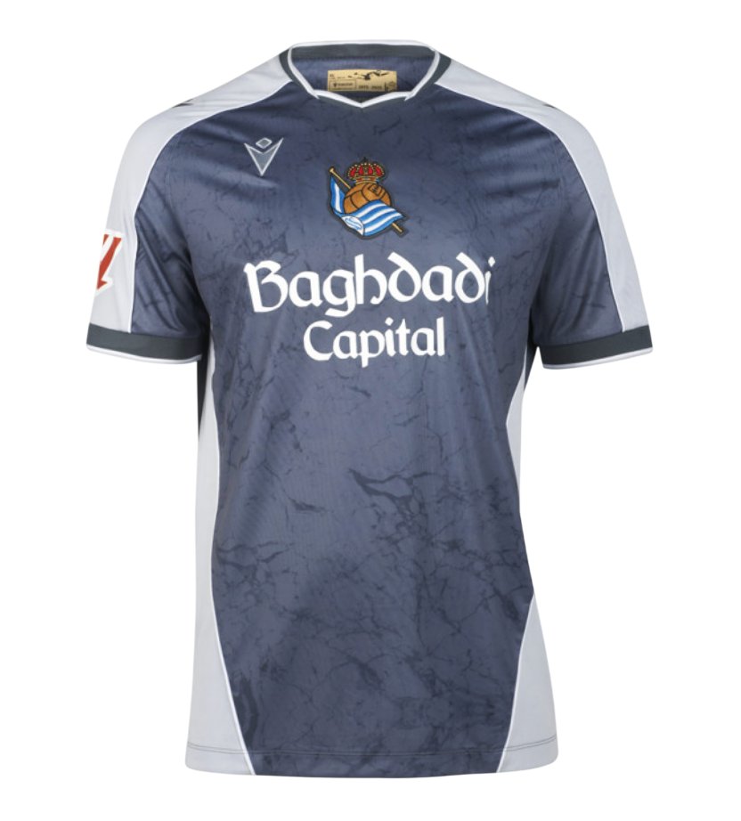 Camiseta Real Sociedad 25/26 talla niño 2ª equipación con sponsor