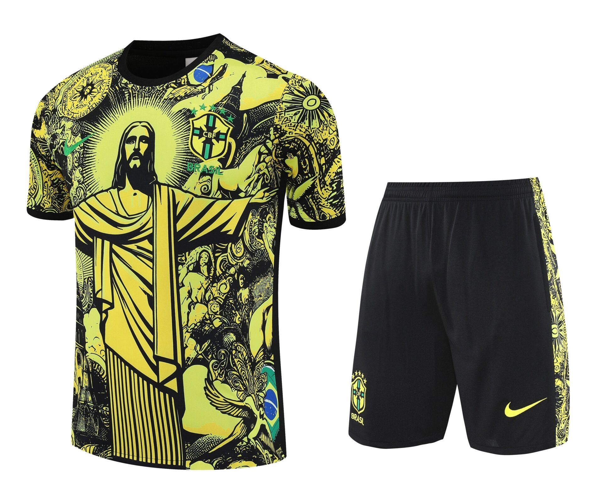 Conjunto de calentamiento Brasil Rio de Janeiro amarillo