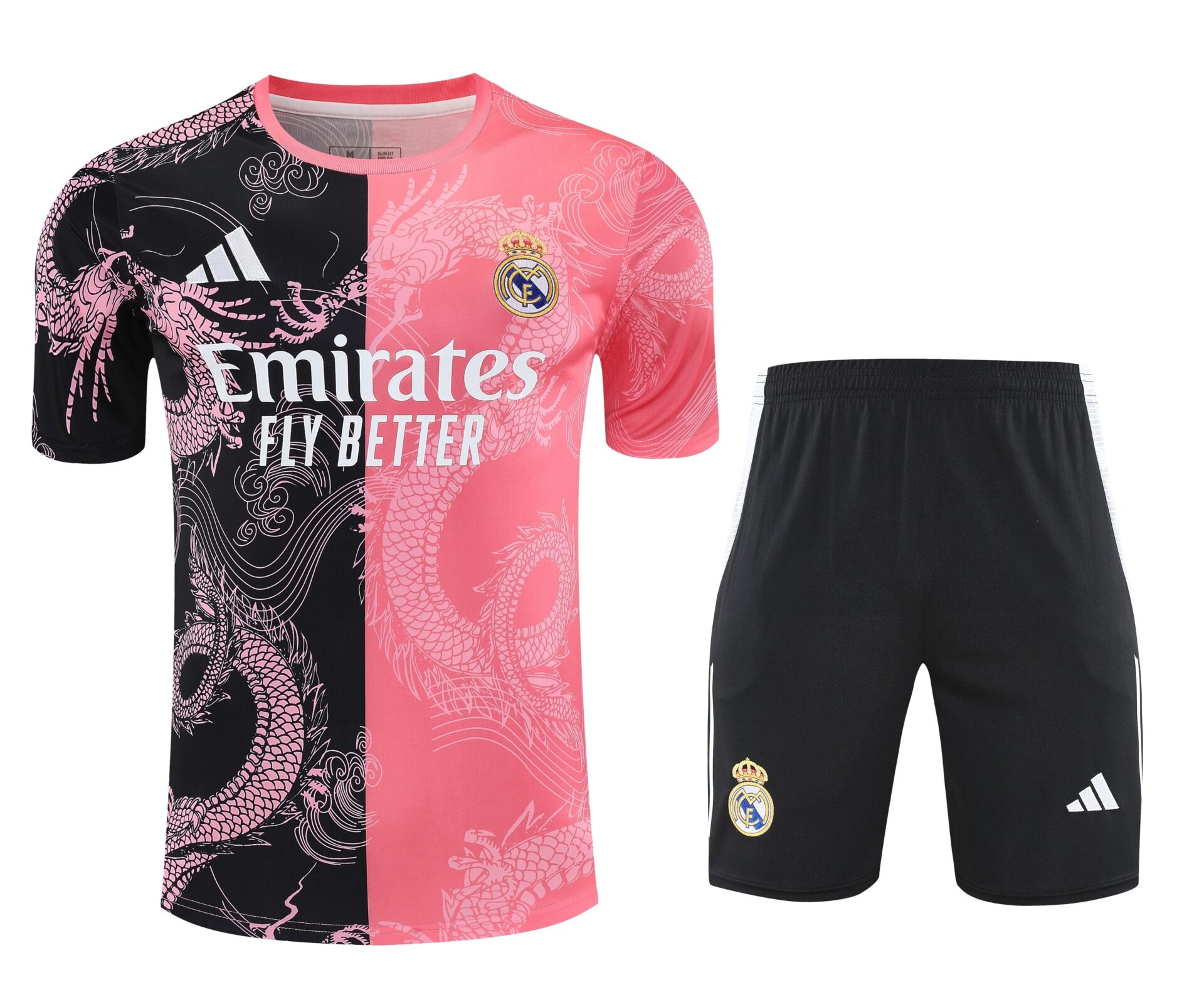 Conjunto de calentamiento Real Madrid rosa y negro