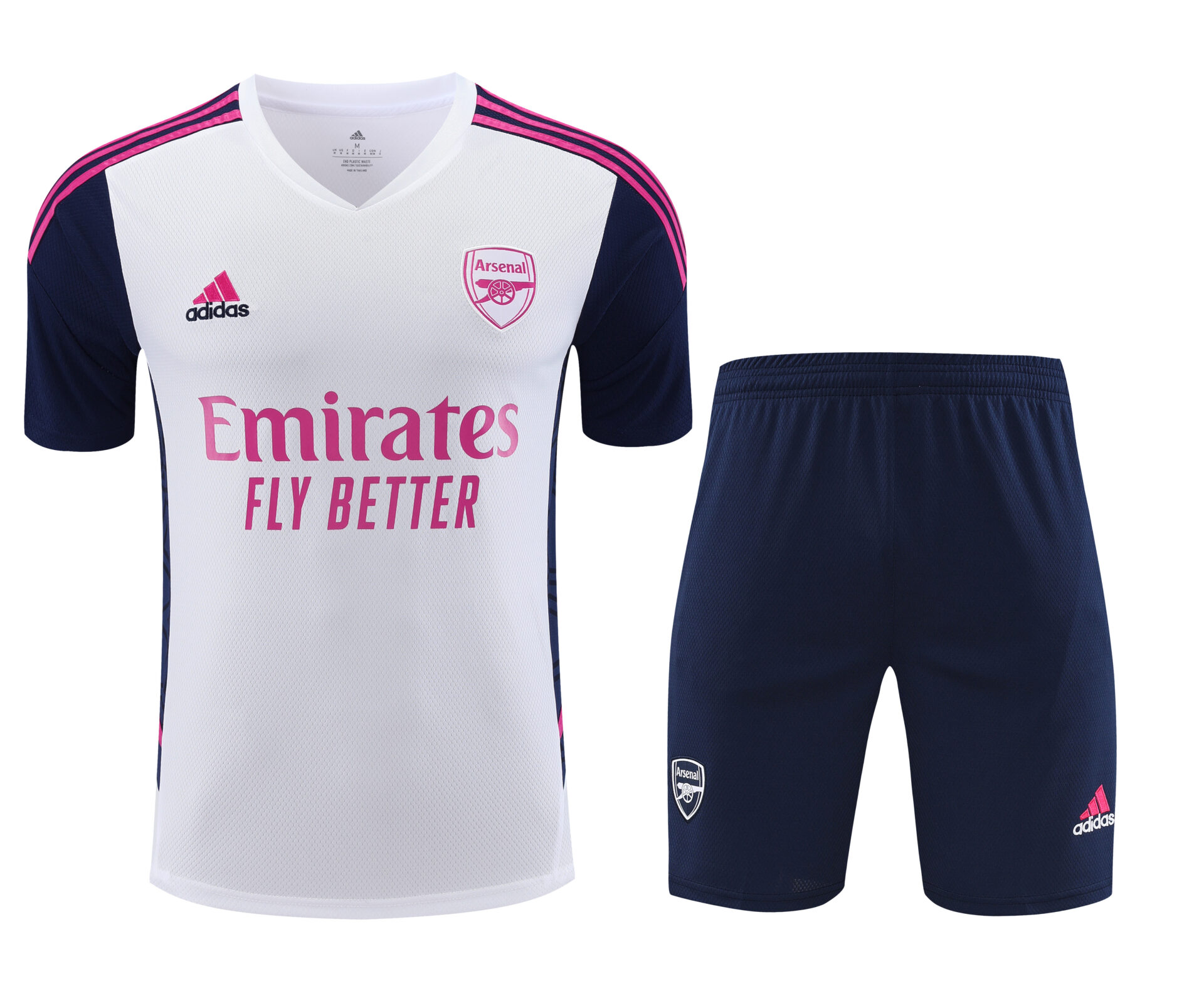 Conjunto de calentamiento Arsenal blanco y rosa