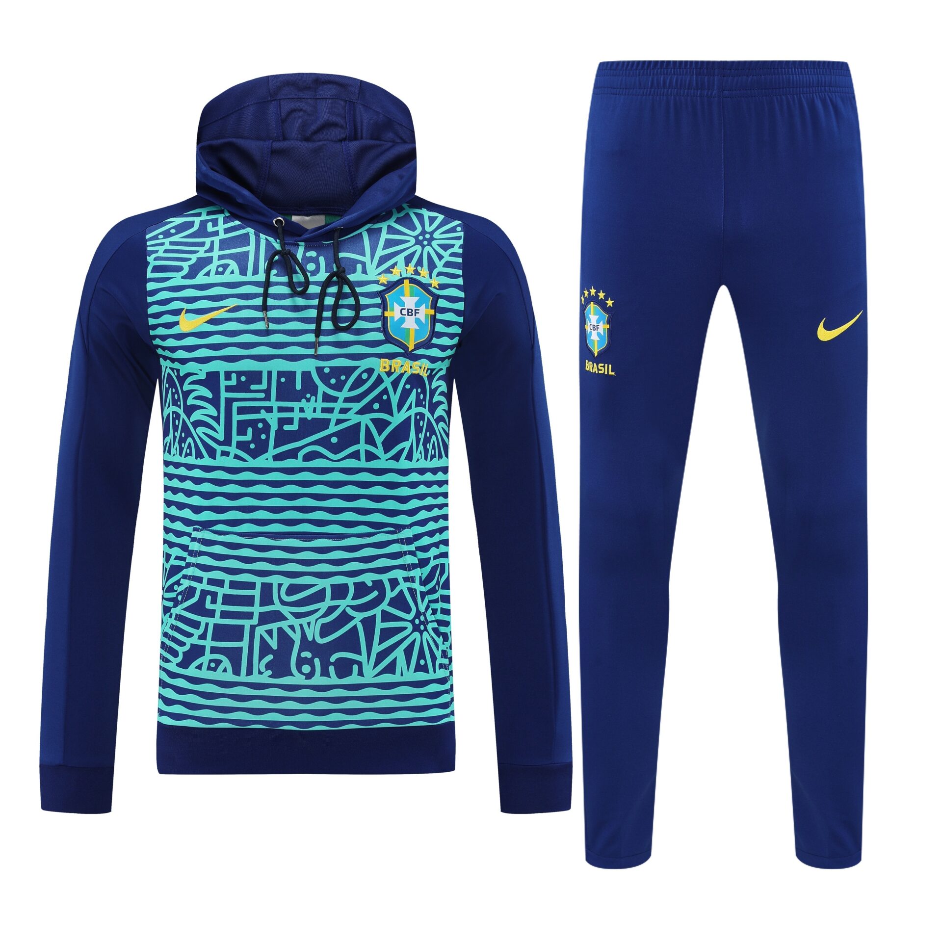 Conjunto manga larga Brasil azul dibujo