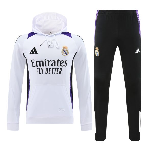Conjunto manga larga Real Madrid blanco