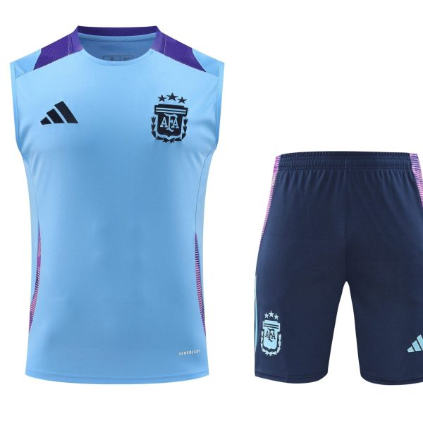 Conjunto tirantes Argentina azul claro