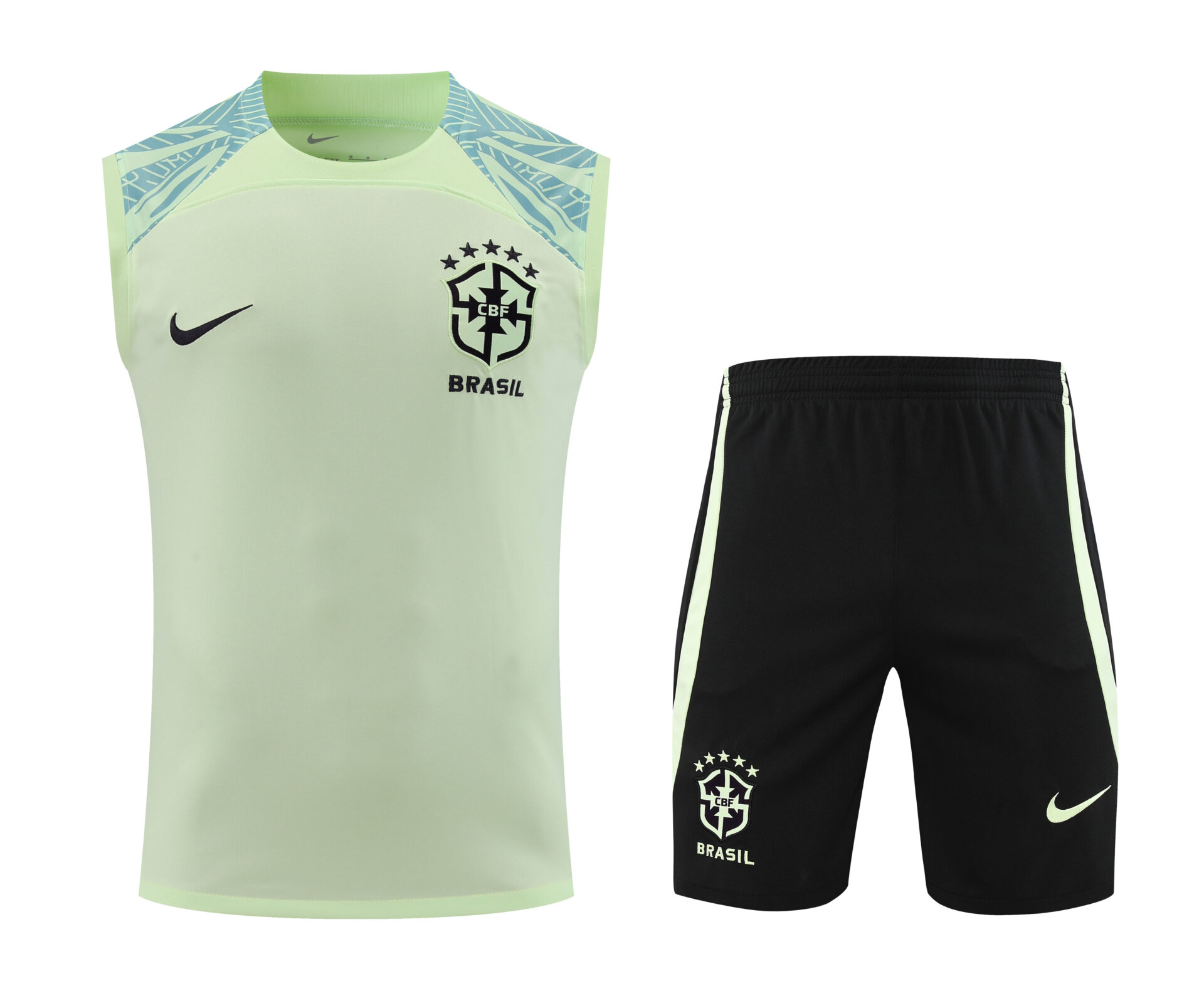 Conjunto tirantes Brasil verde claro