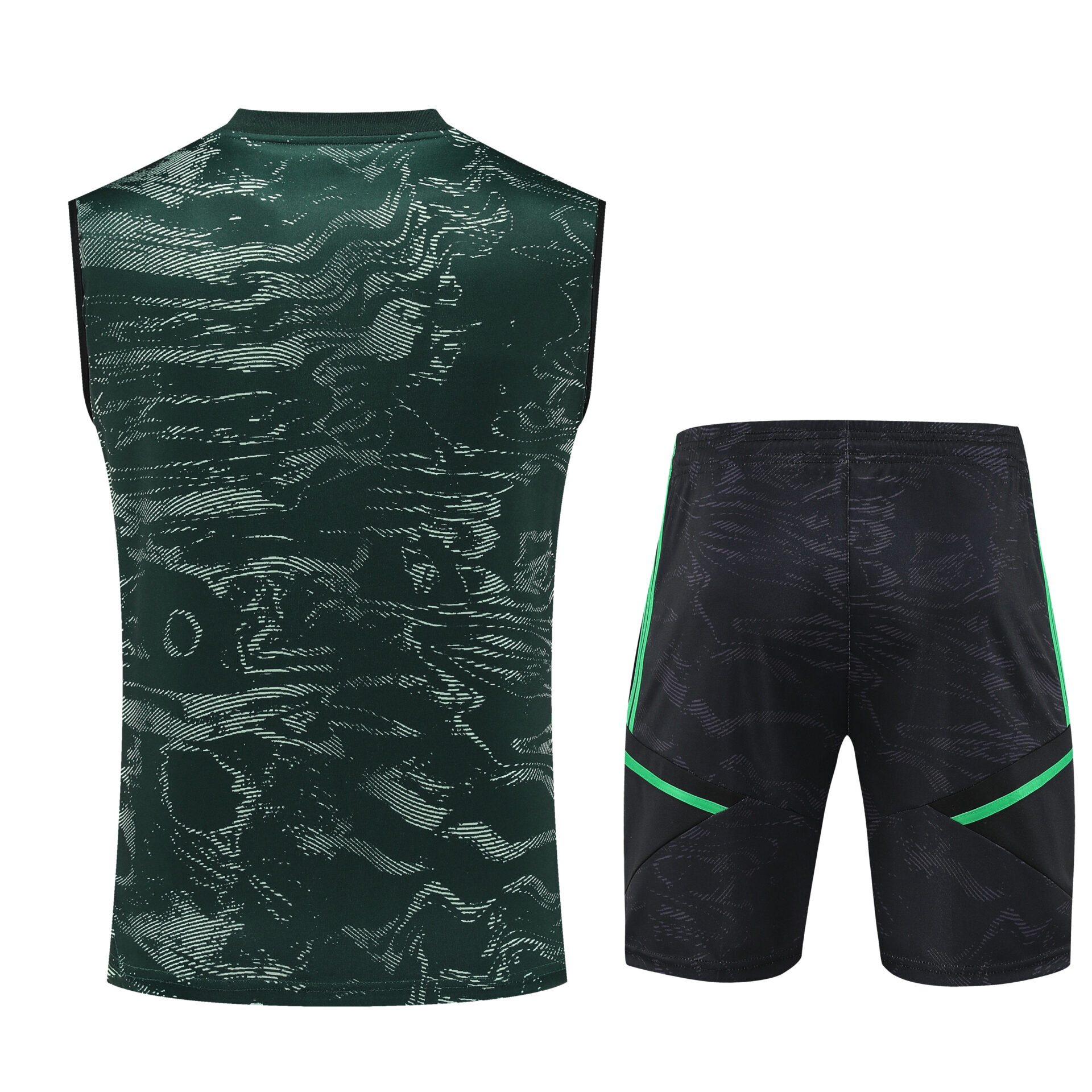 Conjunto tirantes Real Madrid verde y negro