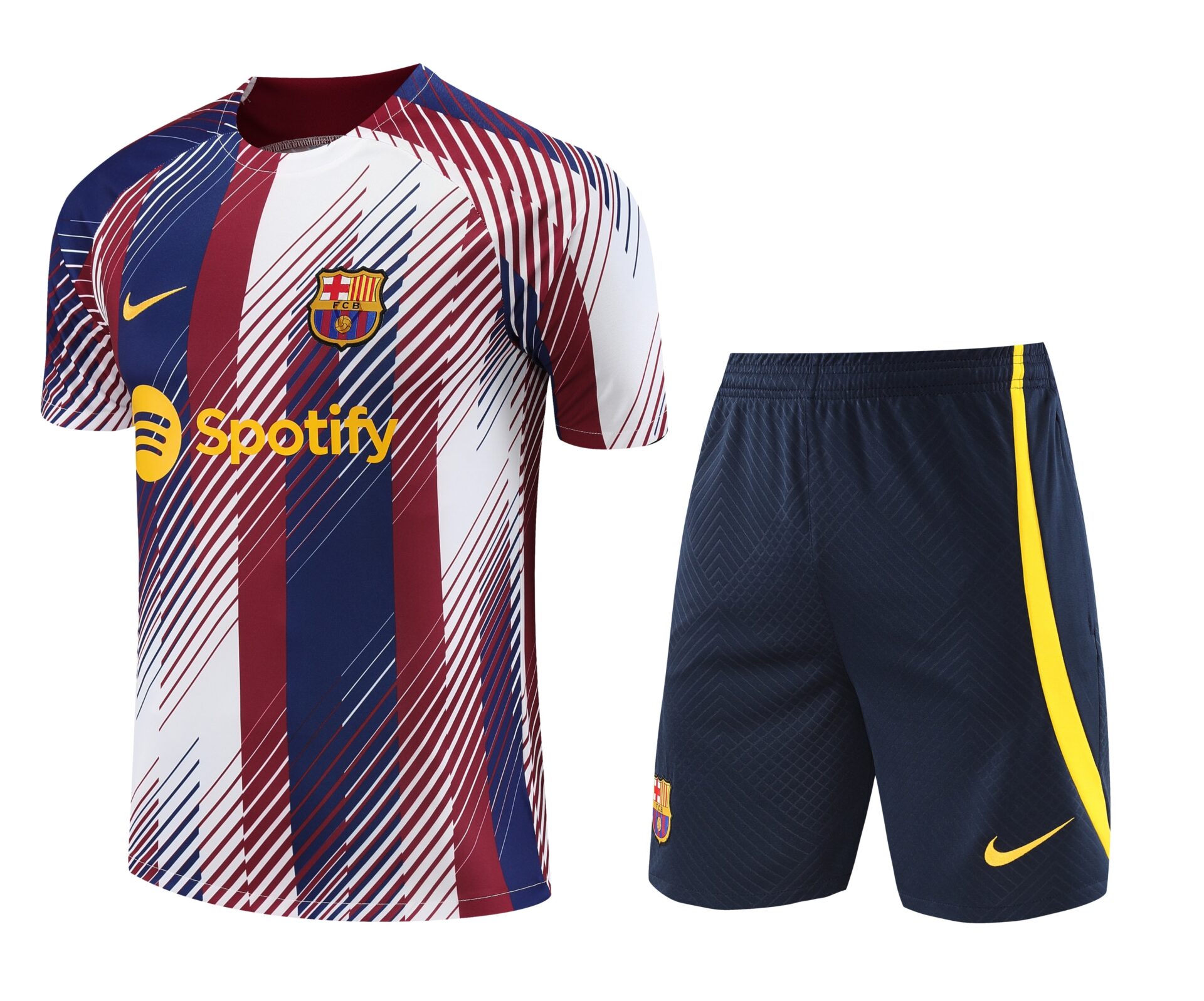 Conjunto de calentamiento FC Barcelona azul blanco y rojo