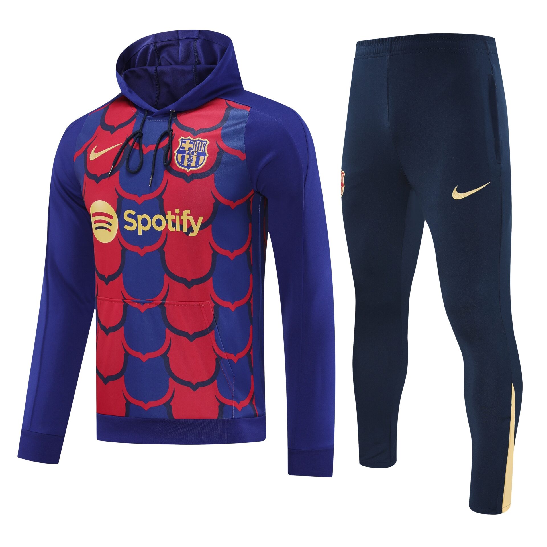Conjunto manga larga FC Barcelona azul y rojo escudos