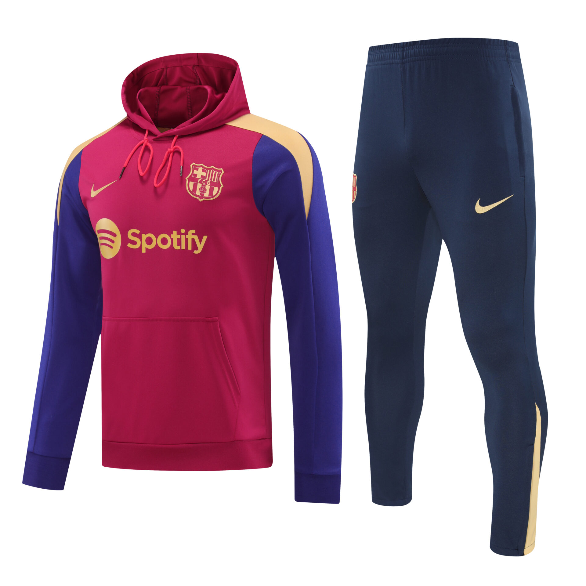 Conjunto manga larga FC Barcelona rojo manga azul