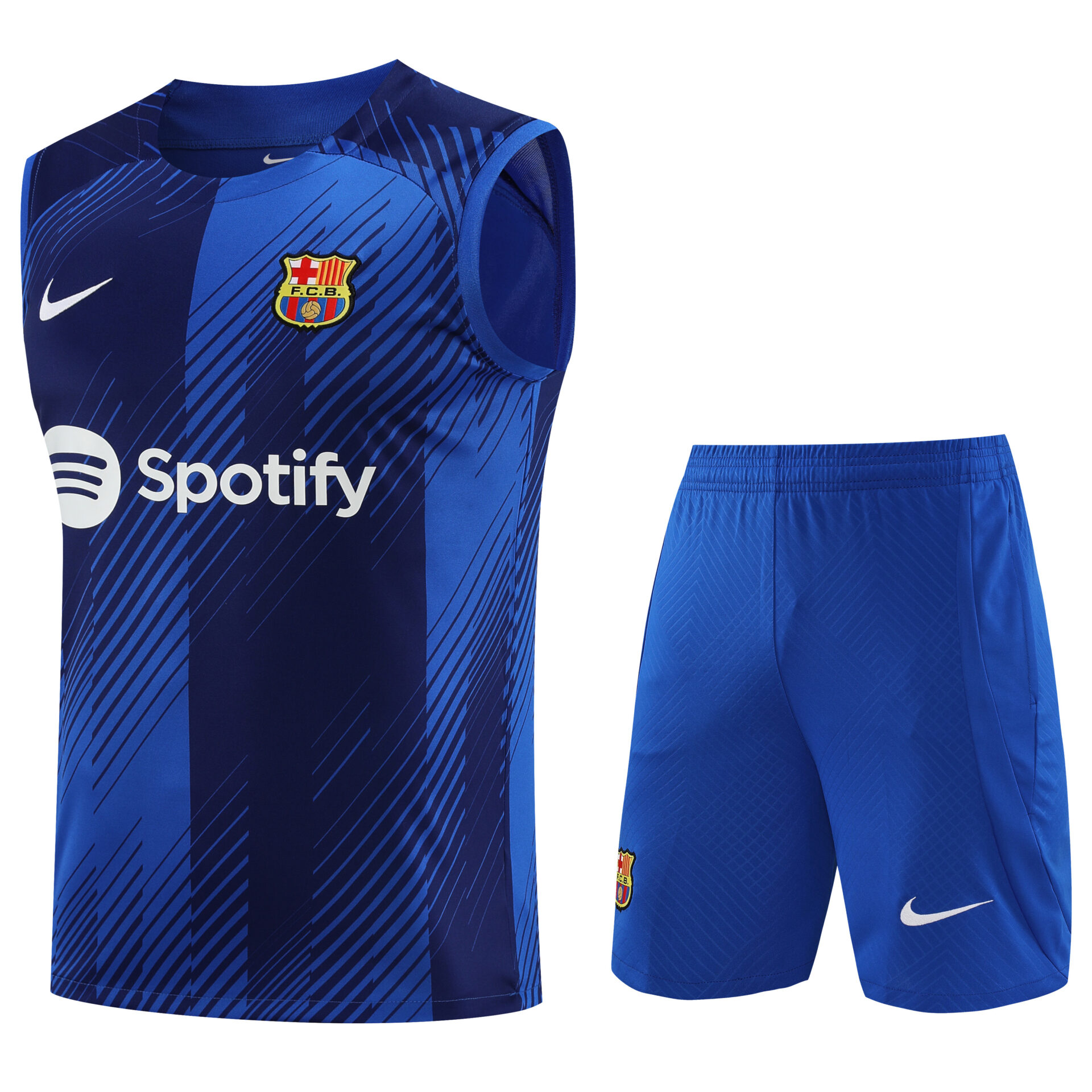 Conjunto tirantes FC Barcelona azul oscuro y azul