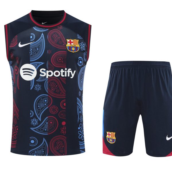 Conjunto tirantes FC Barcelona mandala azul oscuro