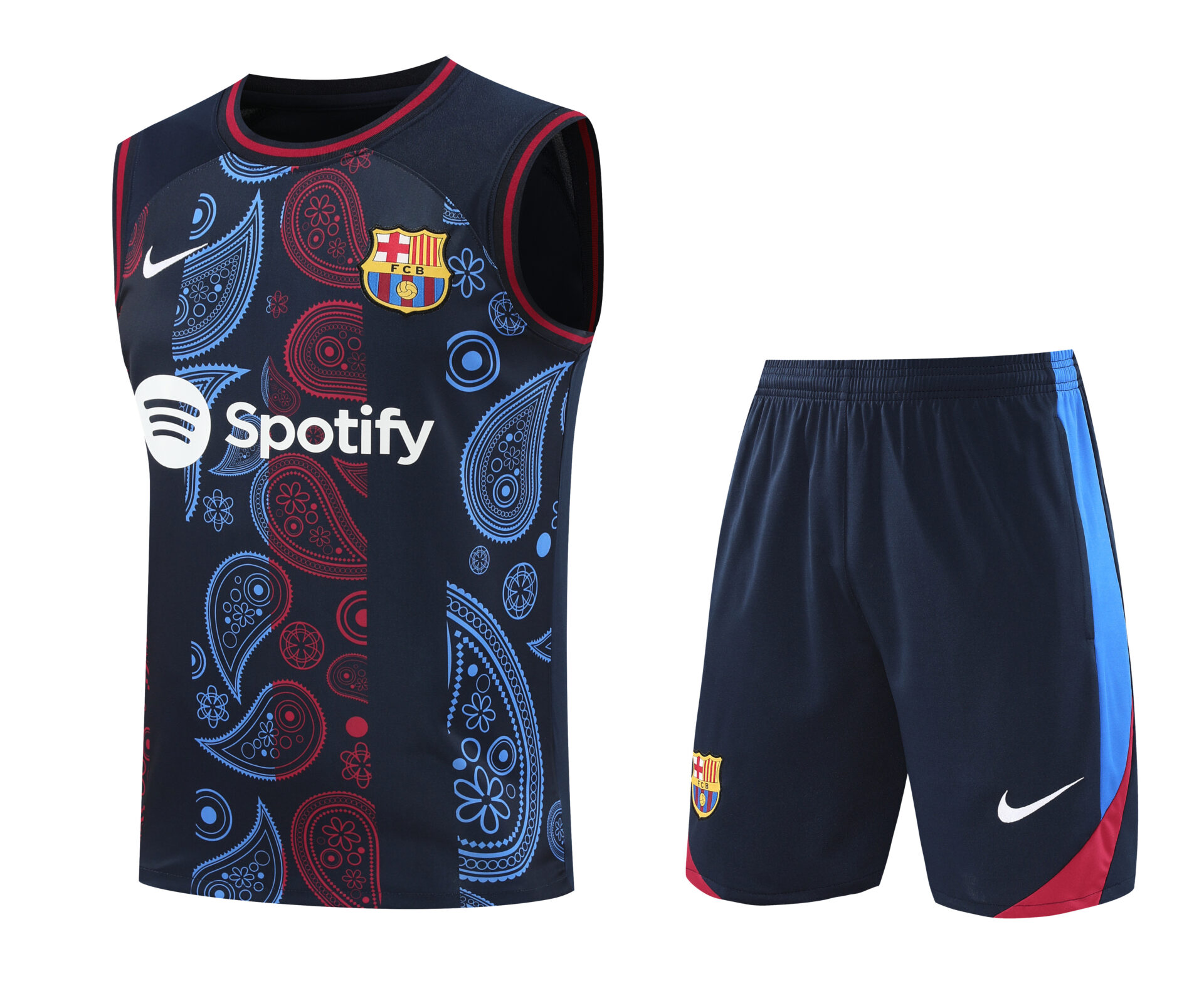 Conjunto tirantes FC Barcelona mandala azul oscuro
