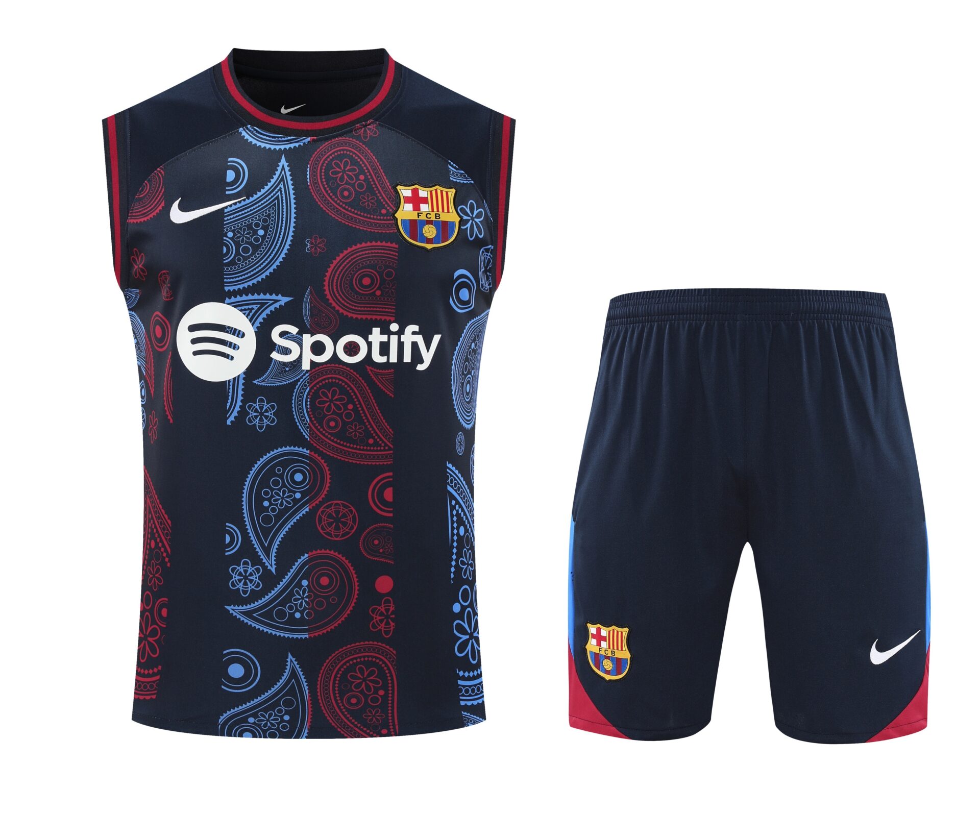 Conjunto tirantes FC Barcelona mandala azul oscuro
