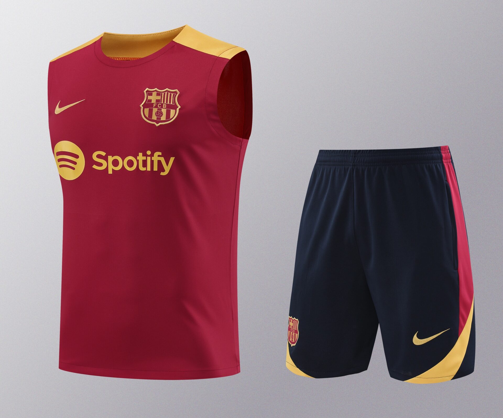 Conjunto tirantes FC Barcelona rojo oscuro