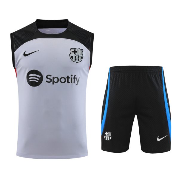 Conjunto tirantes FC Barcelona gris claro