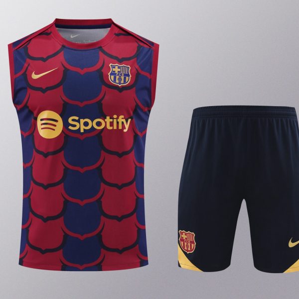 Conjunto tirantes FC Barcelona azul y rojo escudos