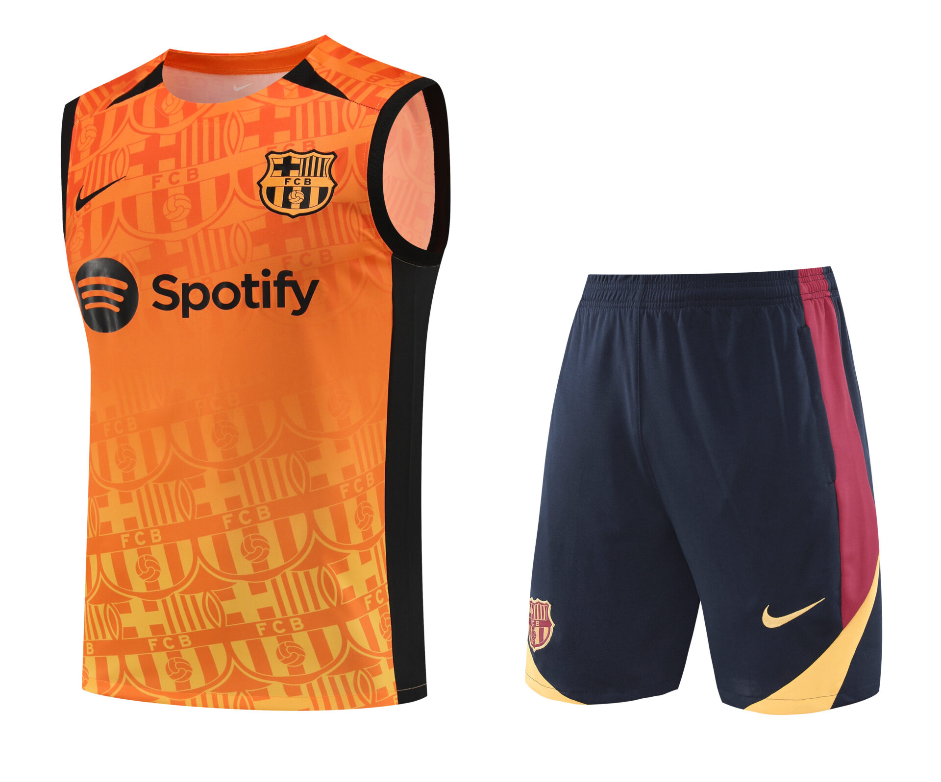 Conjunto tirantes FC Barcelona naranja