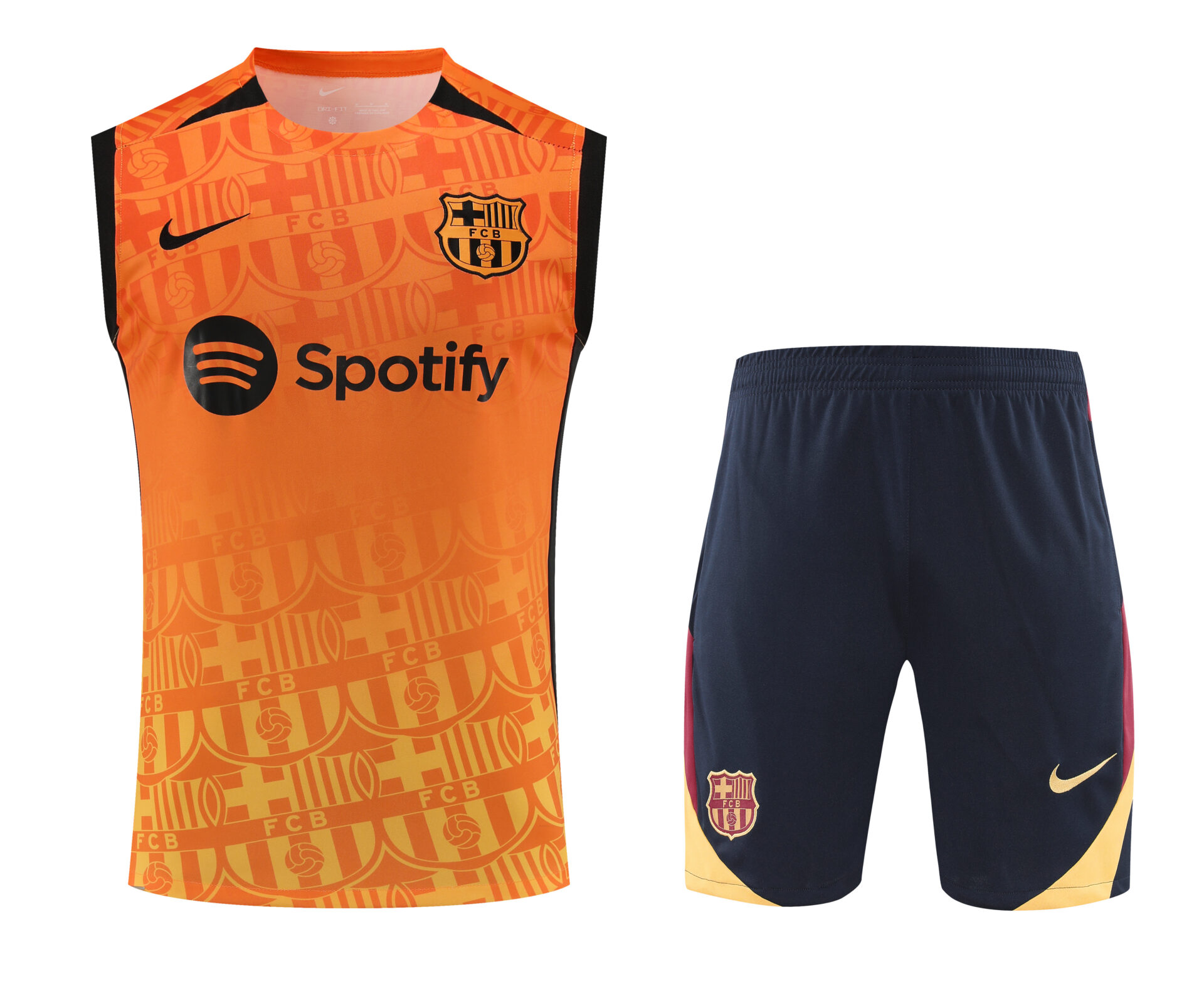 Conjunto tirantes FC Barcelona naranja