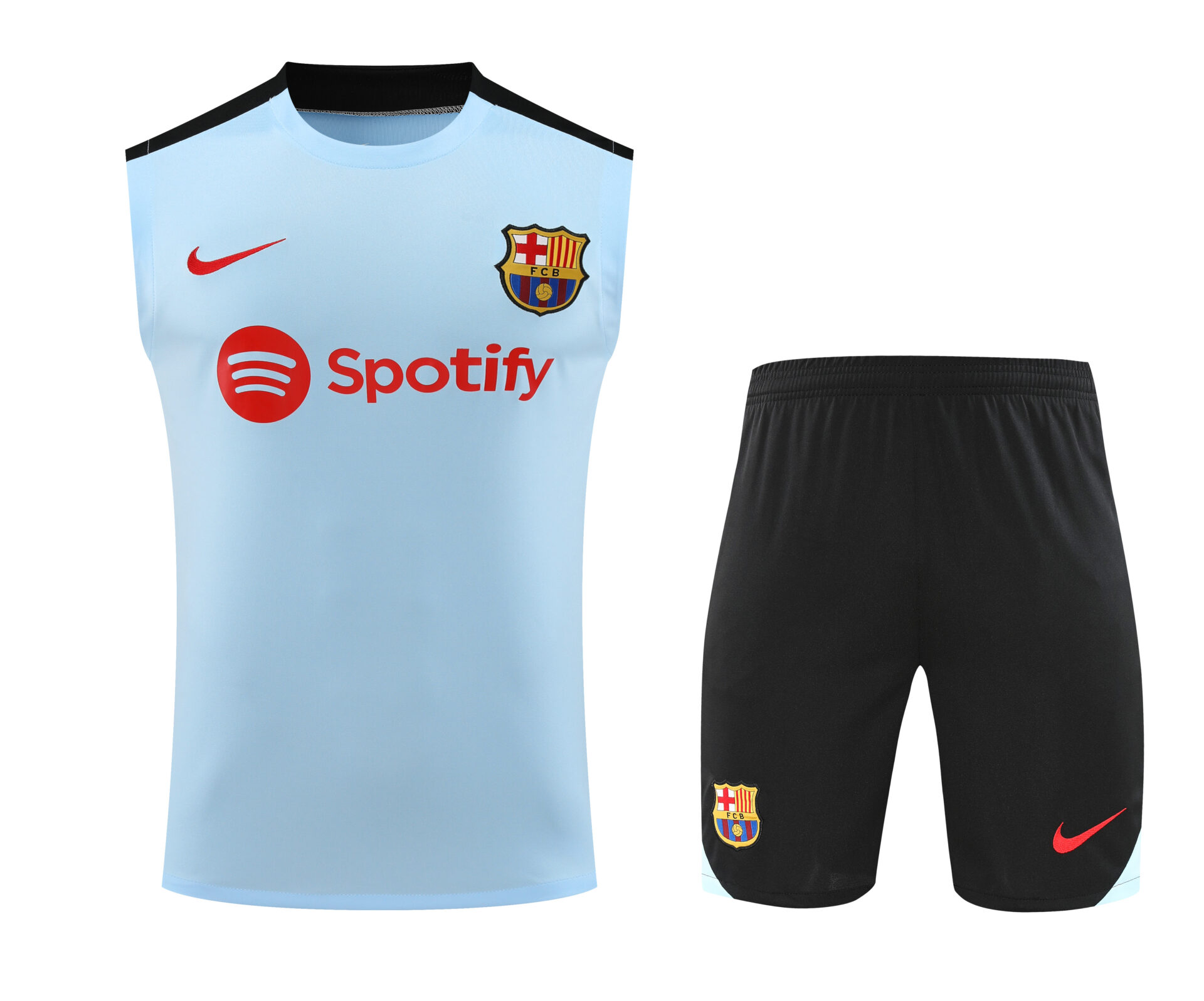 Conjunto tirantes FC Barcelona azul claro
